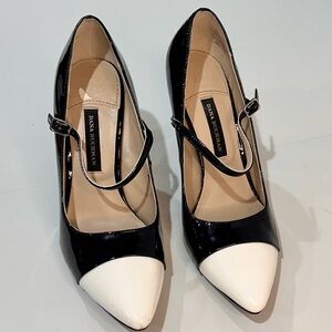 Dana Buchman Black and Cream Mary Jane Heels